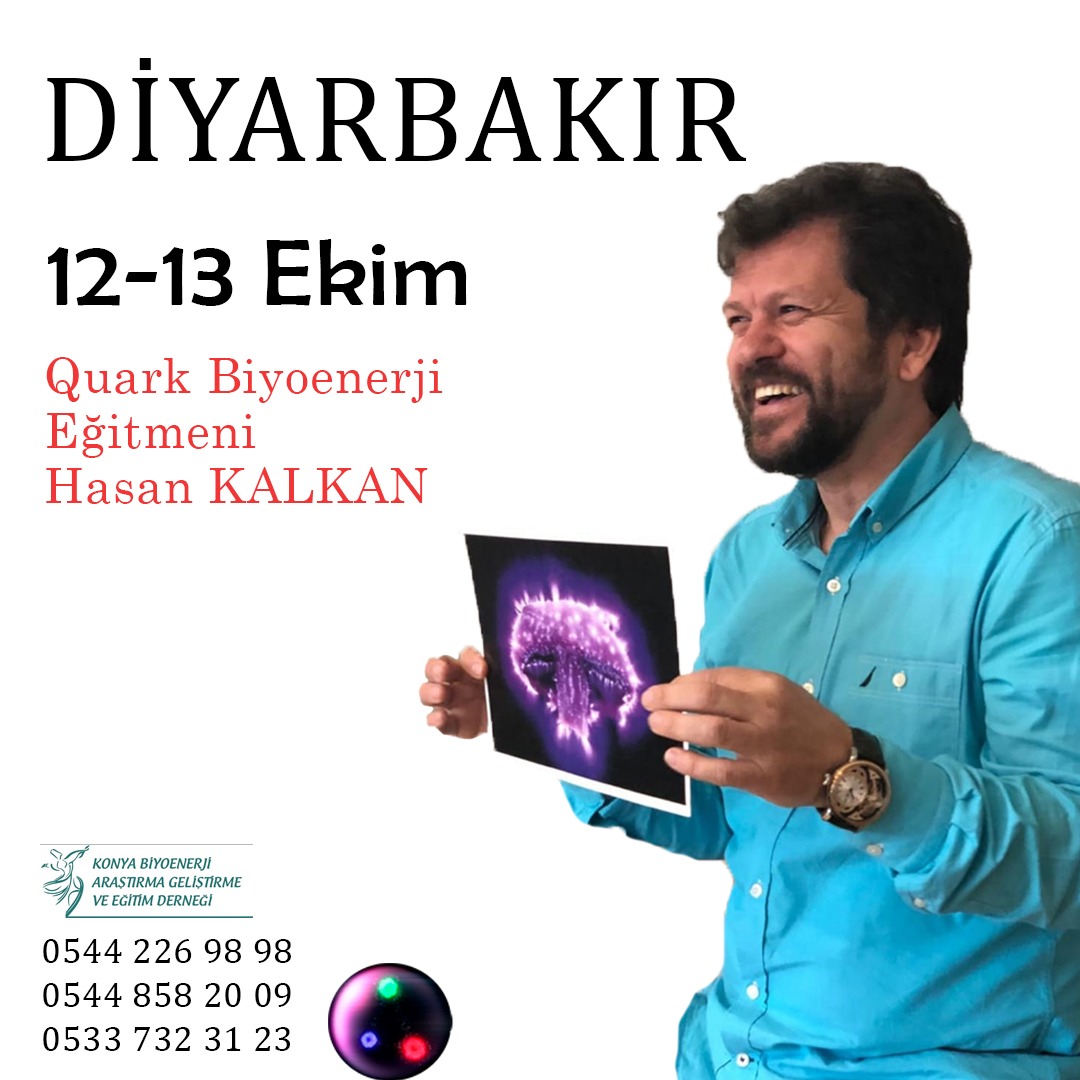 12/13 Ekim DİYARBAKIR da Hasan Kalkan Hocamızla Quark Biyoenerji Eğitimi